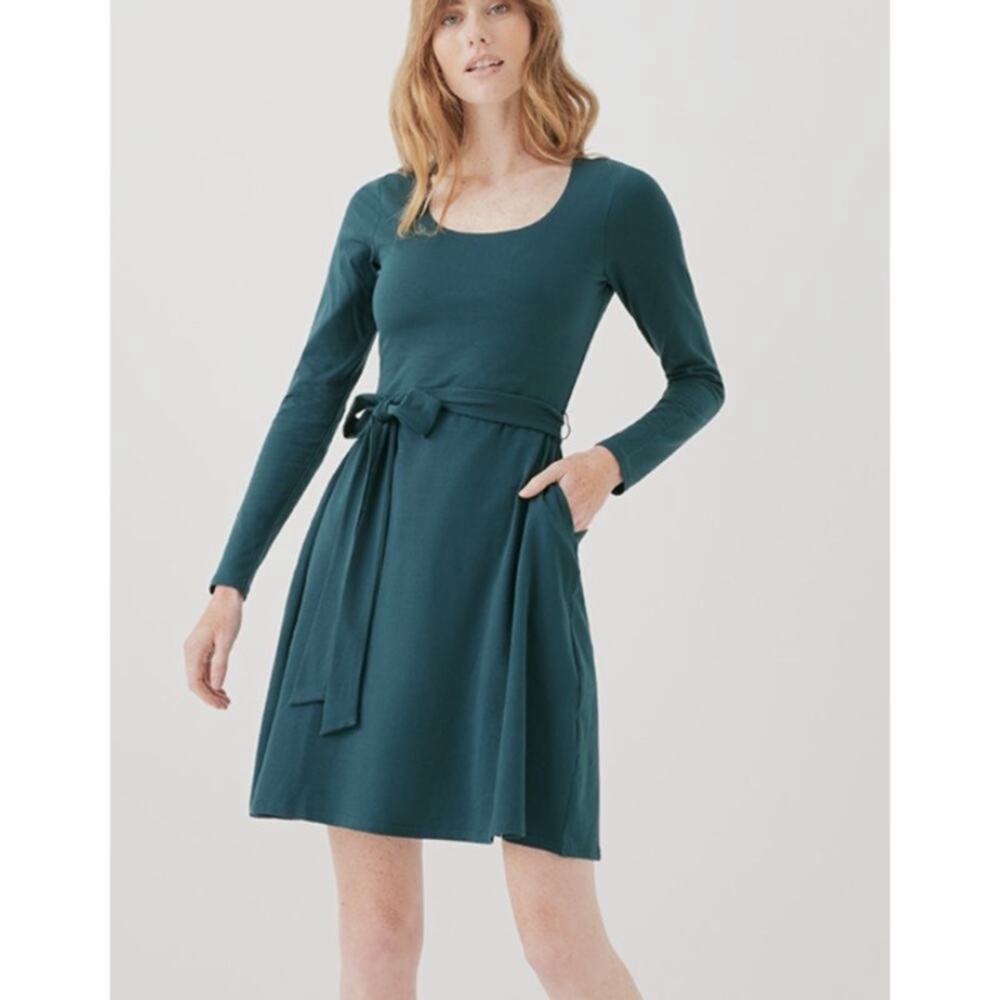Pact Fit & Flare Ballet Dress in Western Floral French Navy - Picture 3 of 8